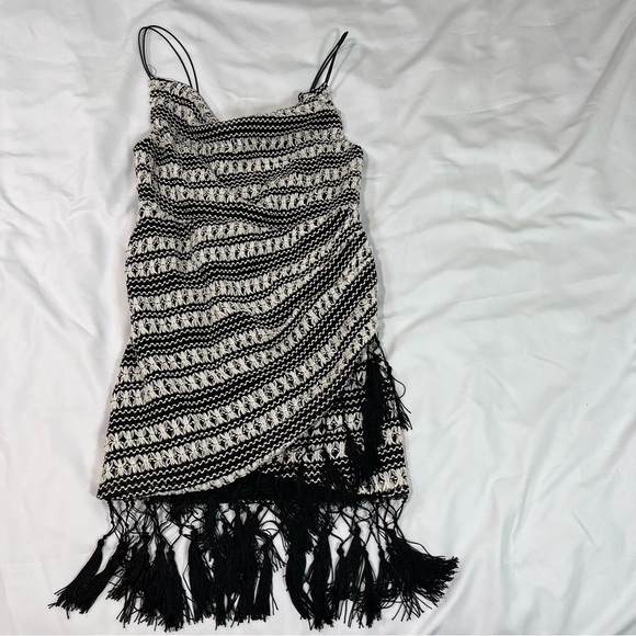 Fashion Nova Bali Mami Mini Woven Dress - Black/Combination - Picture 2 of 11